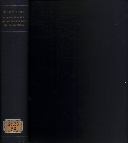 Internationale bibliographie - internationale,